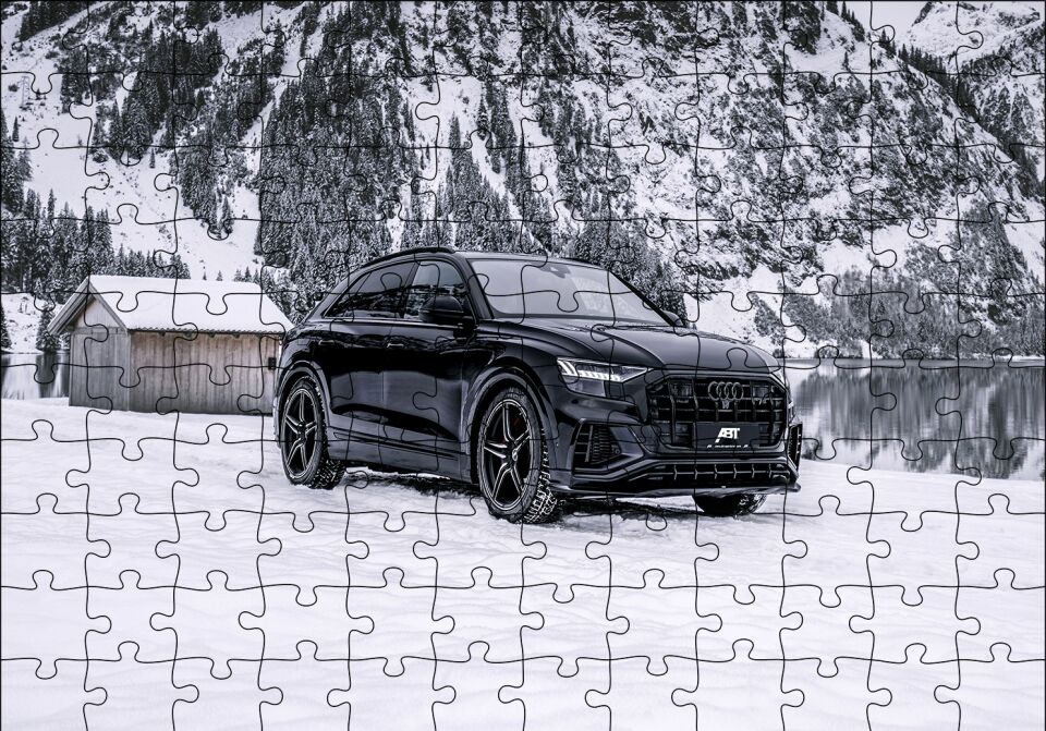 Audi SQ8 TDI Puzzle Yapboz MDF Ahşap 120 Parça 24 cm X 34 cm