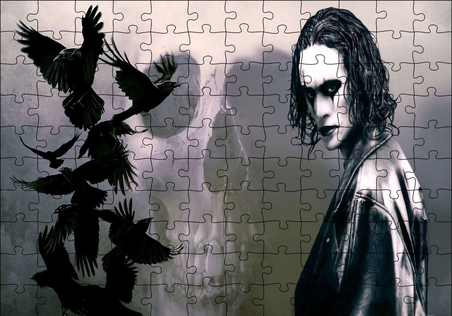 Brandon Lee Kargalar ve Kuru Kafa Puzzle Yapboz MDF Ahşap