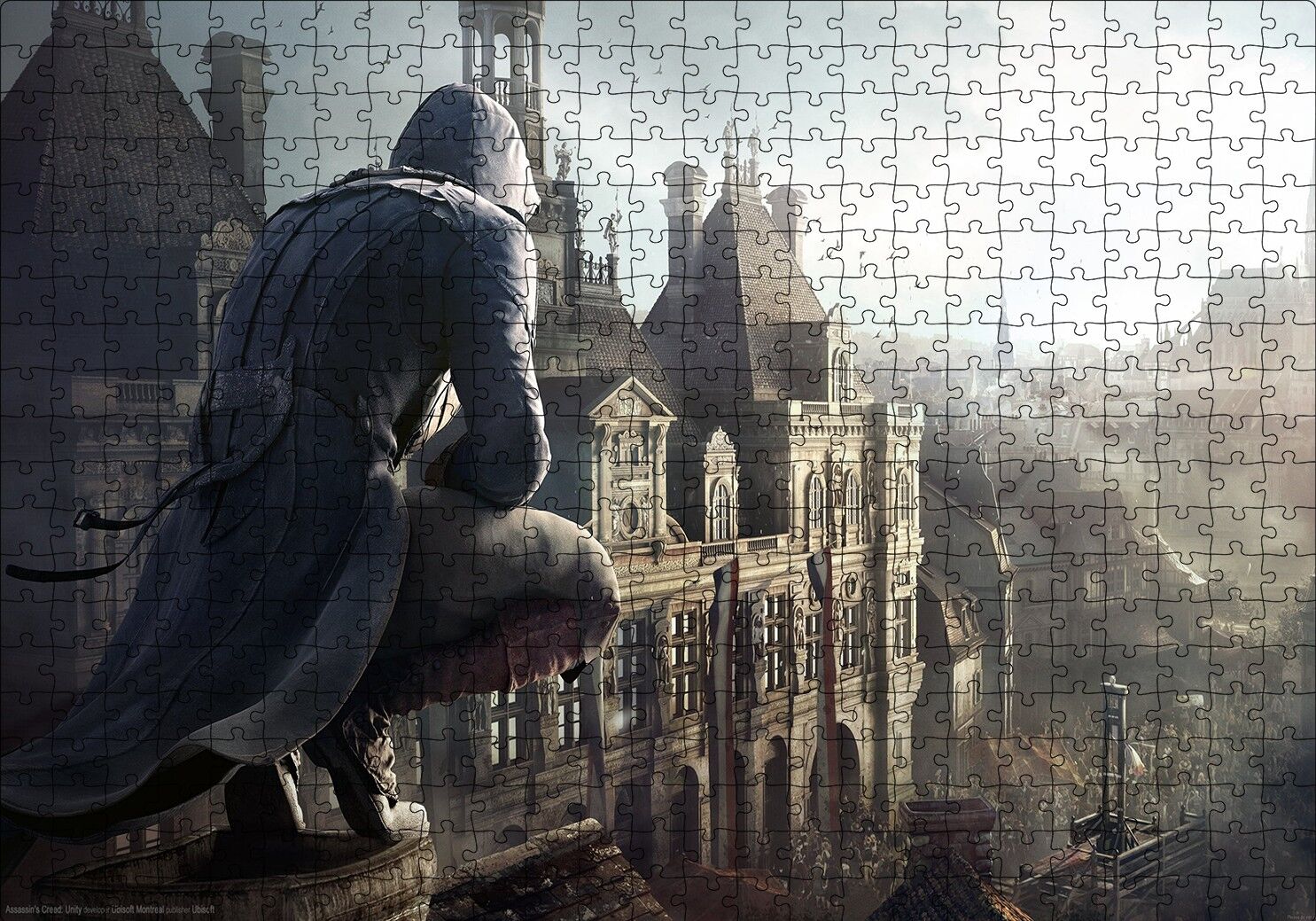 Assassins Creed Unity Çatıdaki Suikastçi Puzzle Yapboz MDF Ahşap 500 Parça 49 cm X 68 cm