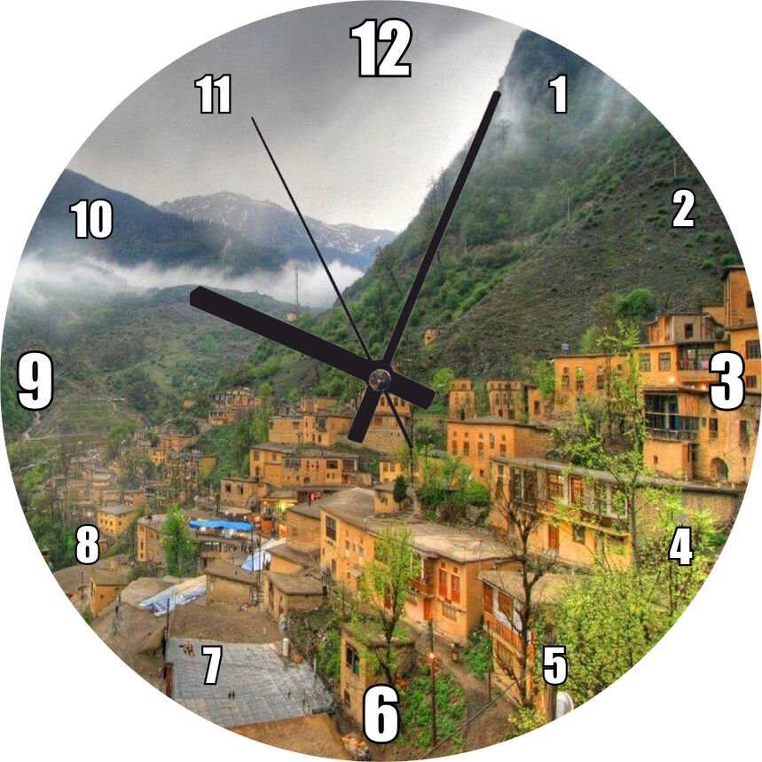 İran'da Bir Yapıda Tavan Süslemeleri Mdf Ahşap Duvar Saati