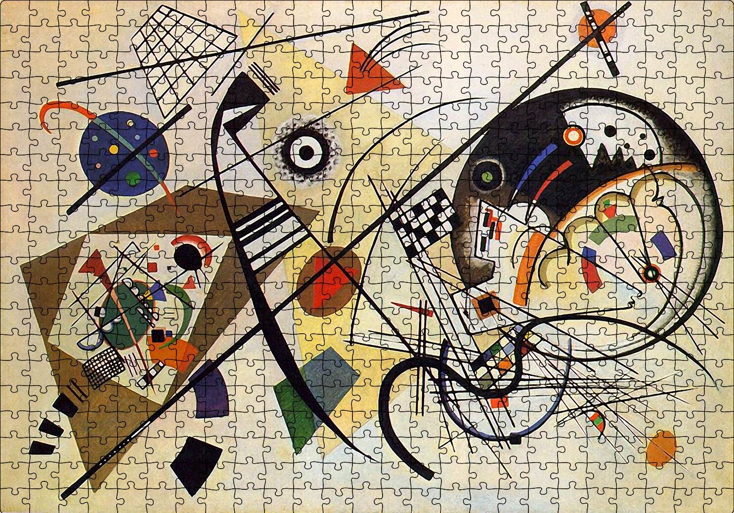 Kandinsky Sanat Resimleri Puzzle Yapboz MDF Ahşap 500 Parça 49 cm X 68 cm