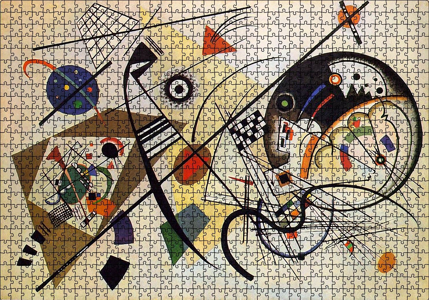 Kandinsky Sanat Resimleri Puzzle Yapboz MDF Ahşap 1000 Parça 49 cm X 68 cm