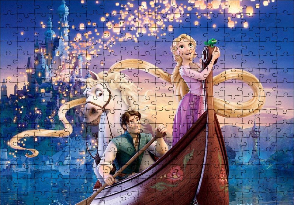 Sinbad ve Prenses Kayıkta Puzzle Yapboz MDF Ahşap 255 Parça 34 cm X 49 cm