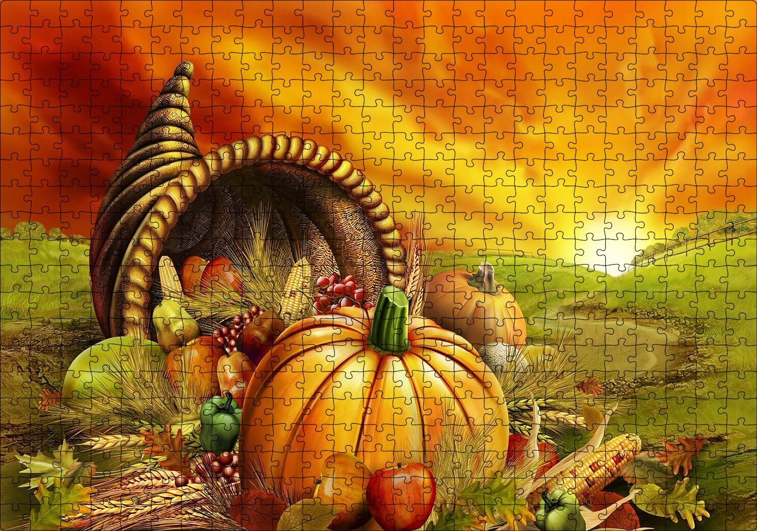 Sonbahar Hasadı Puzzle Yapboz MDF Ahşap 500 Parça 49 cm X 68 cm