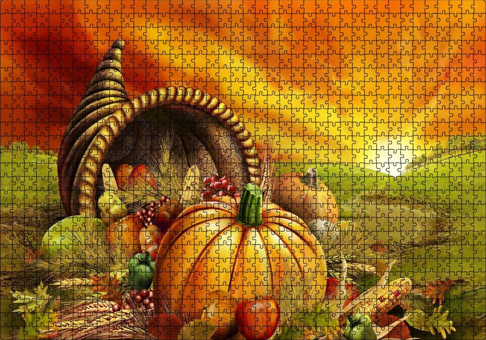 Sonbahar Hasadı Puzzle Yapboz MDF Ahşap 1000 Parça 49 cm X 68 cm