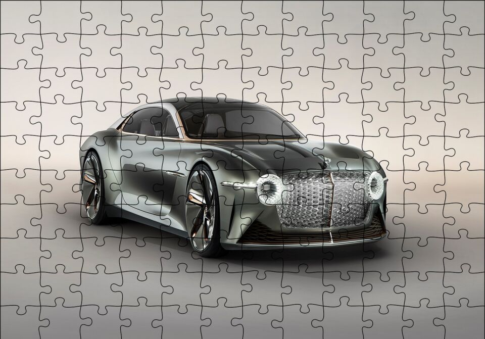 Bentley EXP 100 GT Puzzle Yapboz MDF Ahşap 120 Parça 24 cm X 34 cm