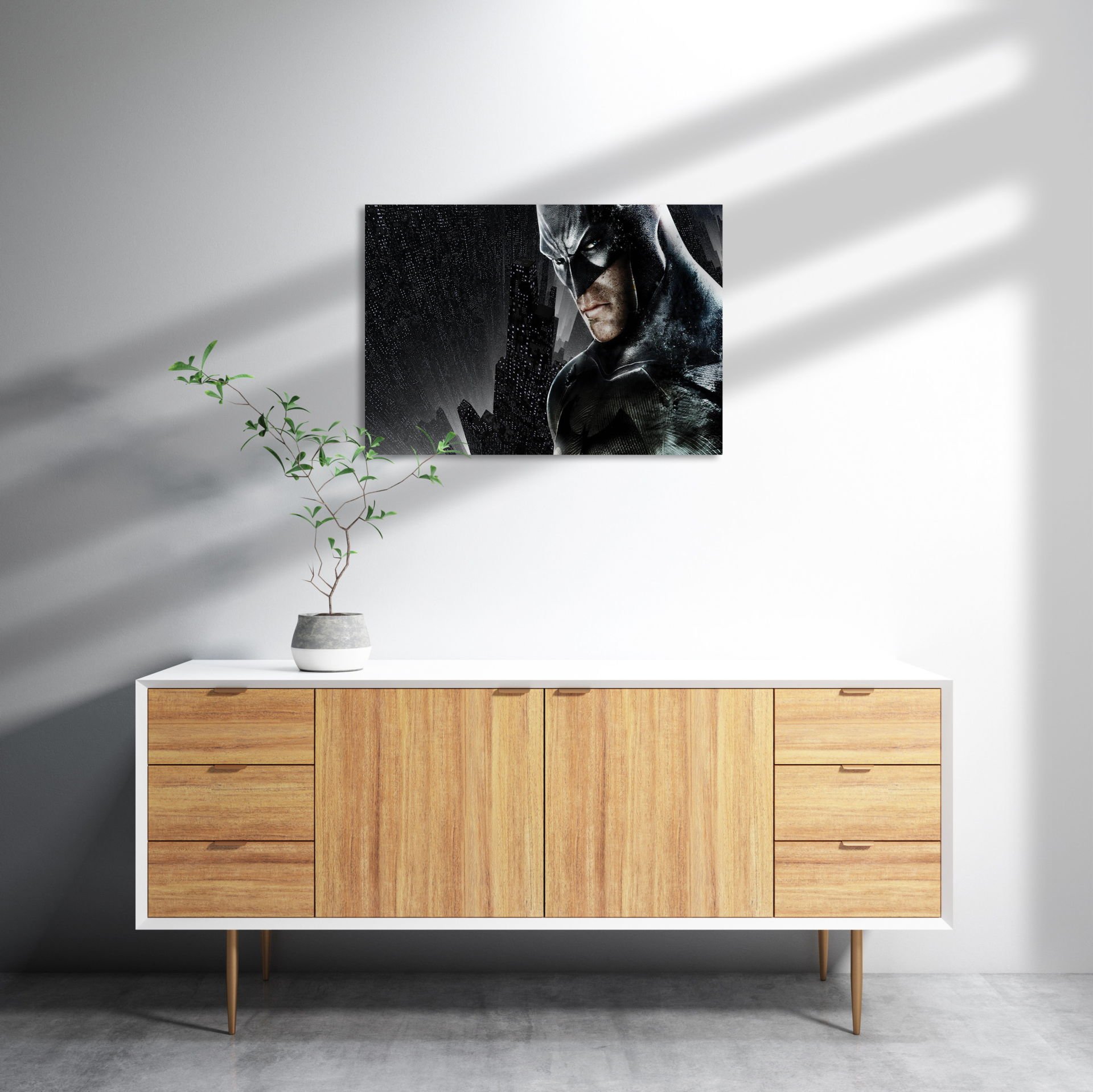 Batman Şehir MDF Akşap Duvar Tablo