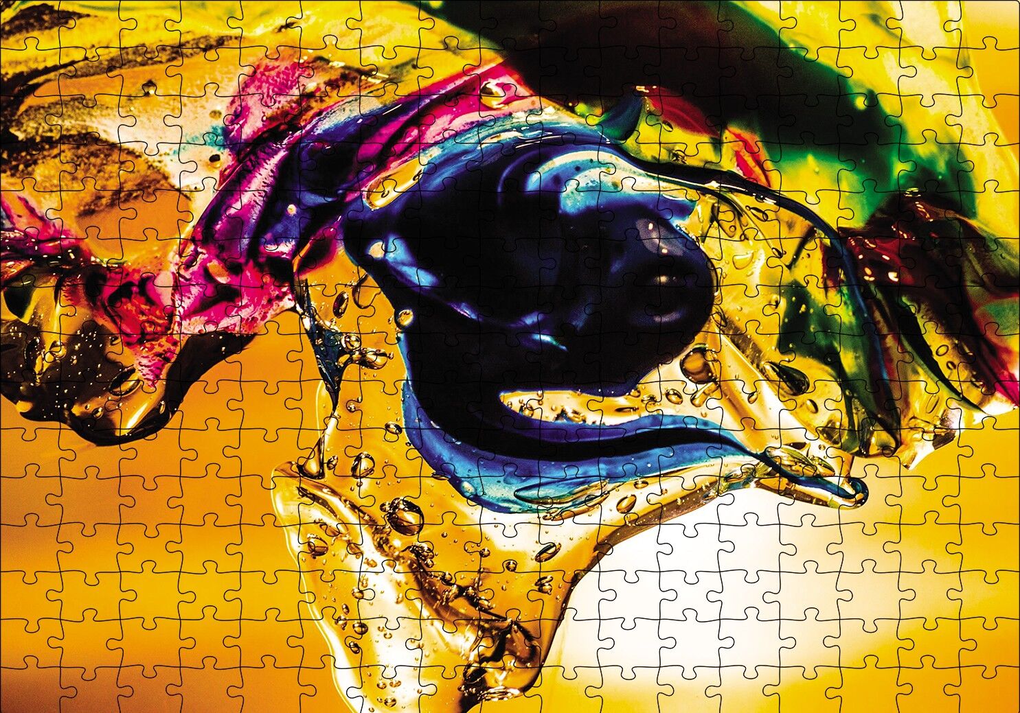 Soyut Renkli Fotoğrafçılık Puzzle Yapboz MDF Ahşap 255 Parça 34 cm X 49 cm