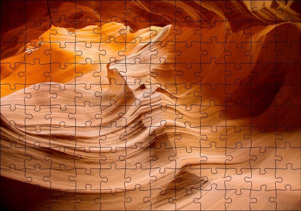 Antilop Kanyonu Kızıl Kumlar ve Kayalar Puzzle Yapboz MDF Ahşap