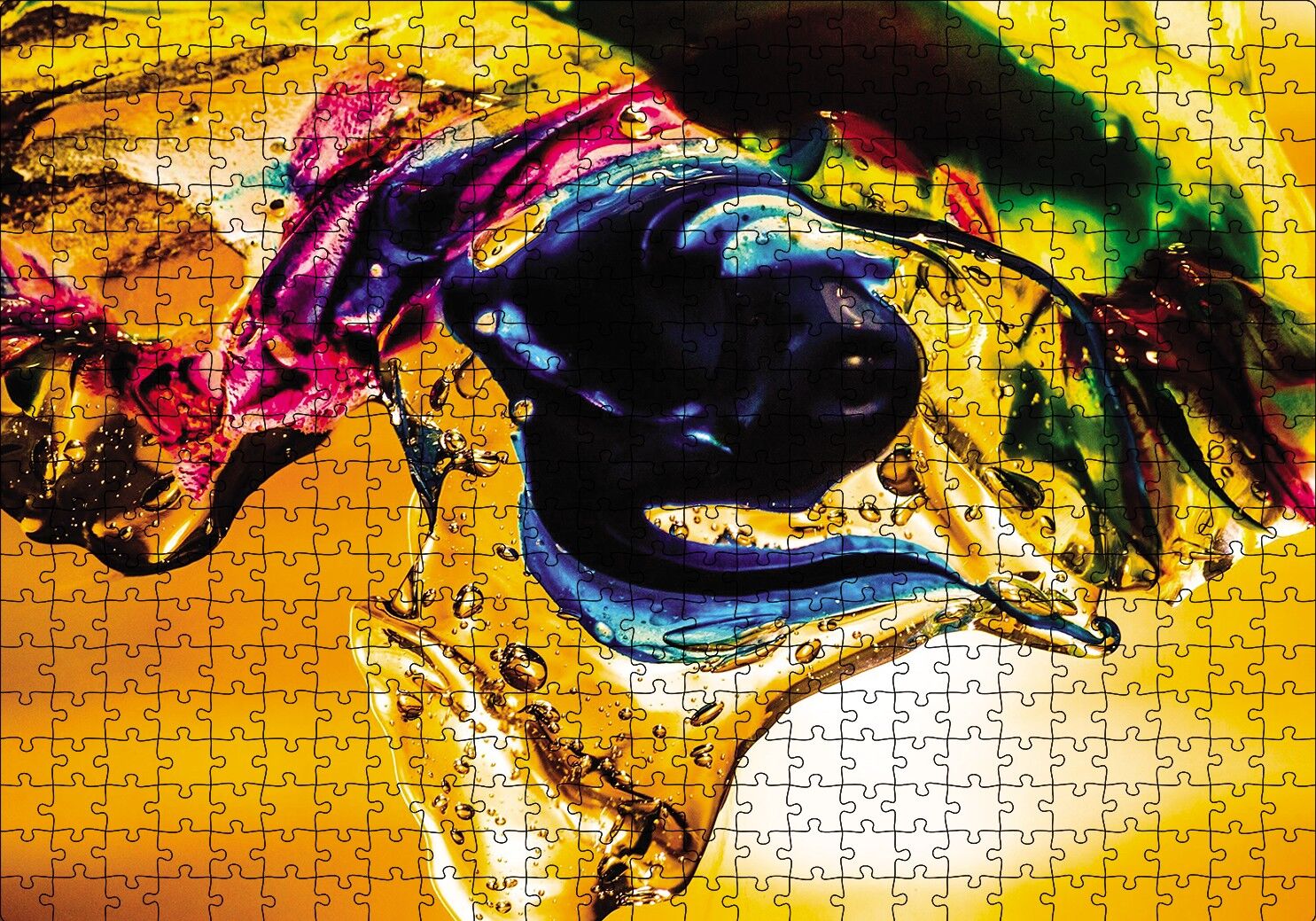 Soyut Renkli Fotoğrafçılık Puzzle Yapboz MDF Ahşap 500 Parça 49 cm X 68 cm