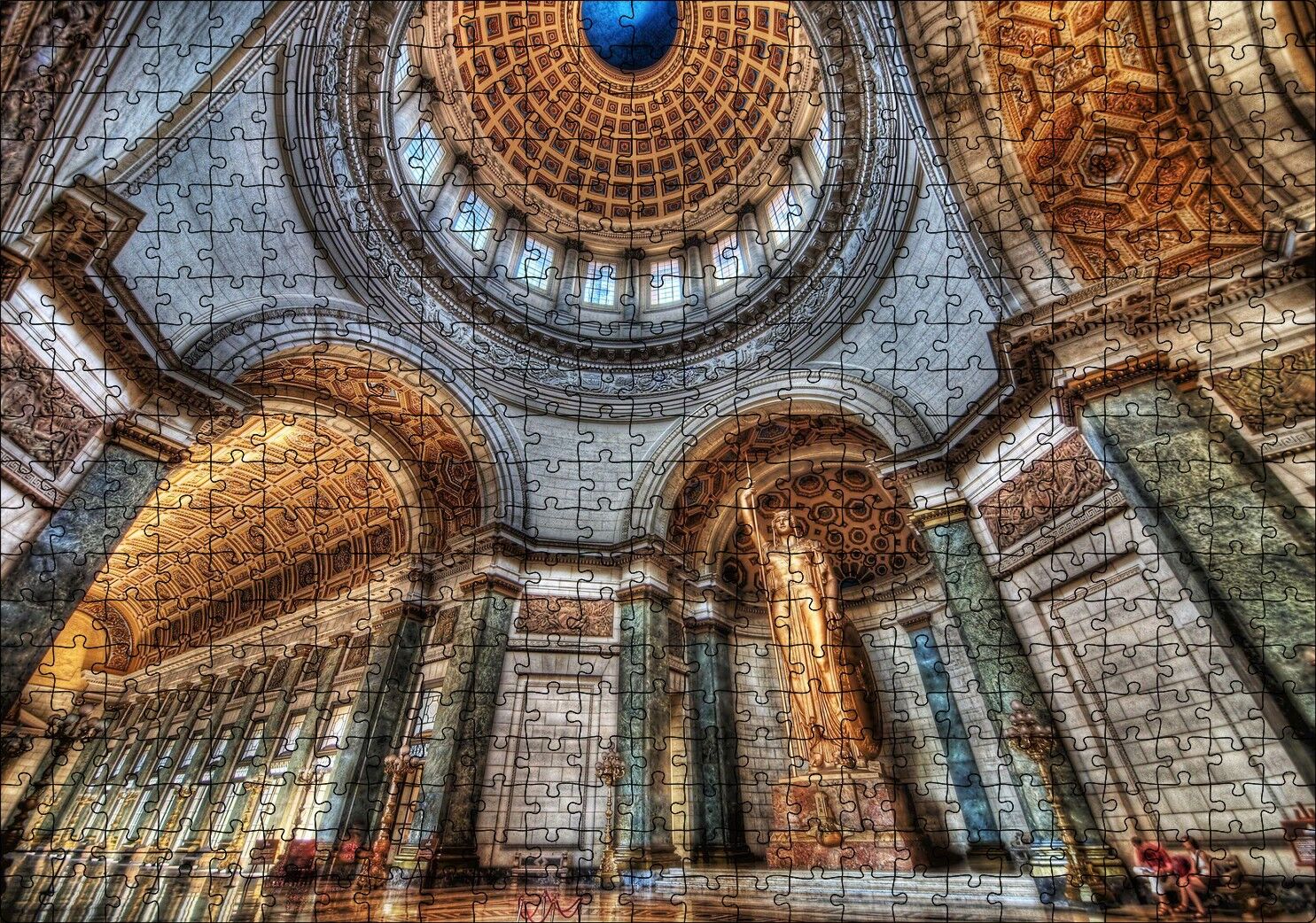 Küba'da Tarihi Yapı İçeriden Görünüm Puzzle Yapboz MDF Ahşap 500 Parça 49 cm X 68 cm