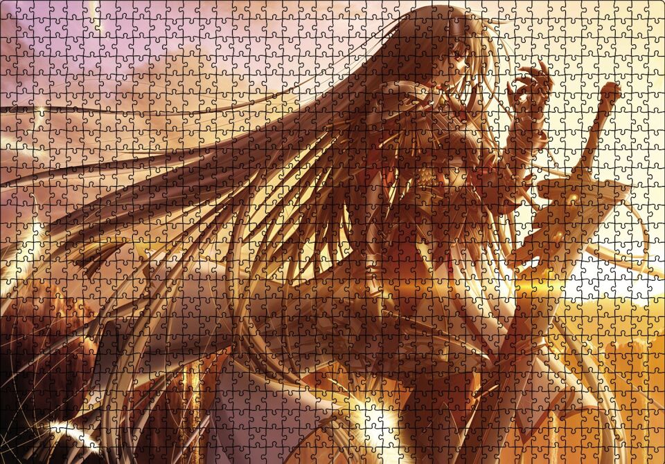 Animasyon Savaşçı Kadın Puzzle Yapboz MDF Ahşap 1000 Parça 49 cm X 68 cm