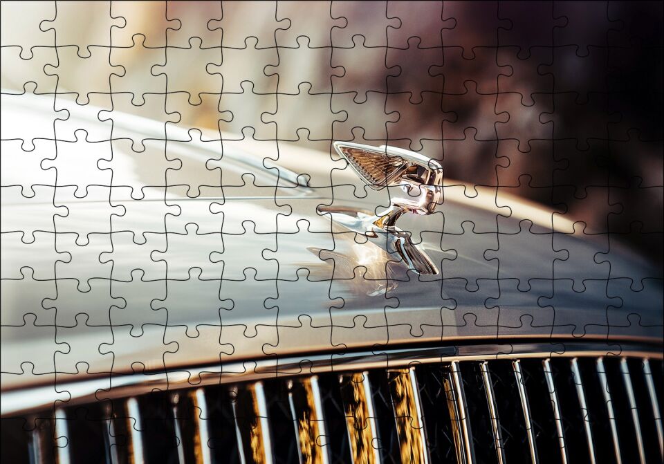 Bentley Logo 3D Puzzle Yapboz MDF Ahşap 120 Parça 24 cm X 34 cm