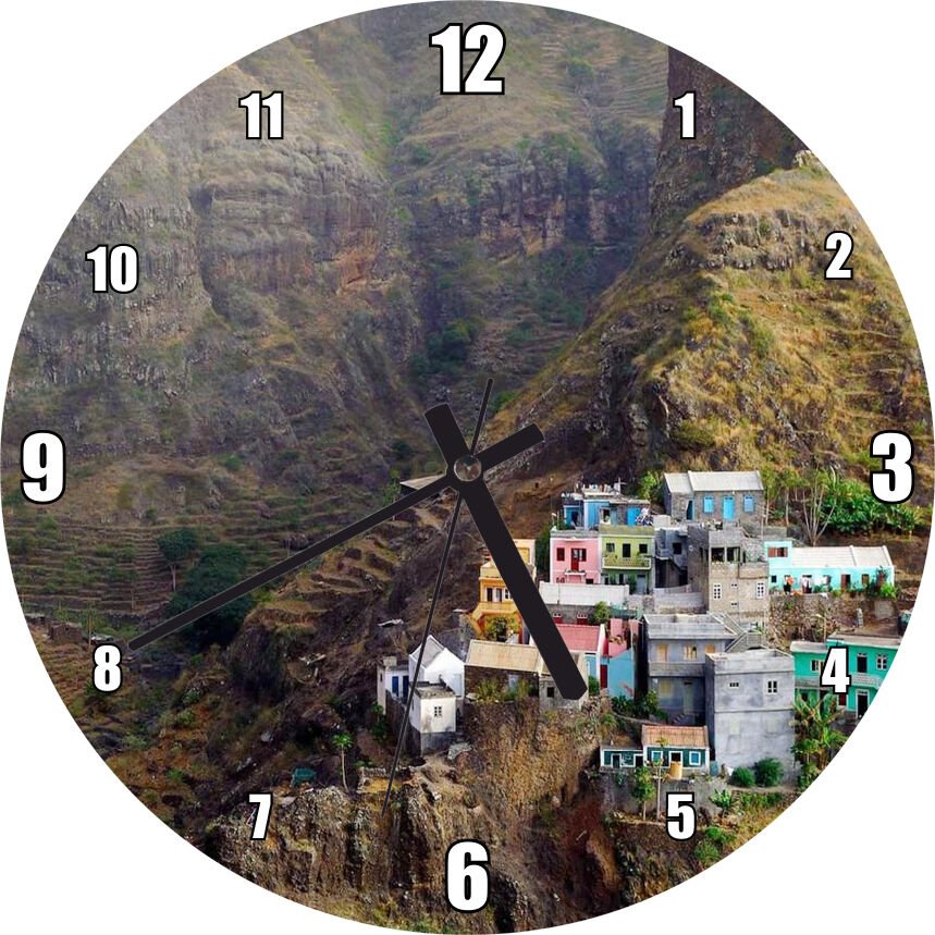 Gine Bissau Dağ Köyü Mdf Ahşap Duvar Saati