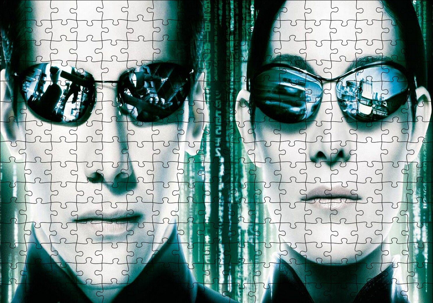 The Matrix Neo ve Trinity Puzzle Yapboz MDF Ahşap 255 Parça 34 cm X 49 cm
