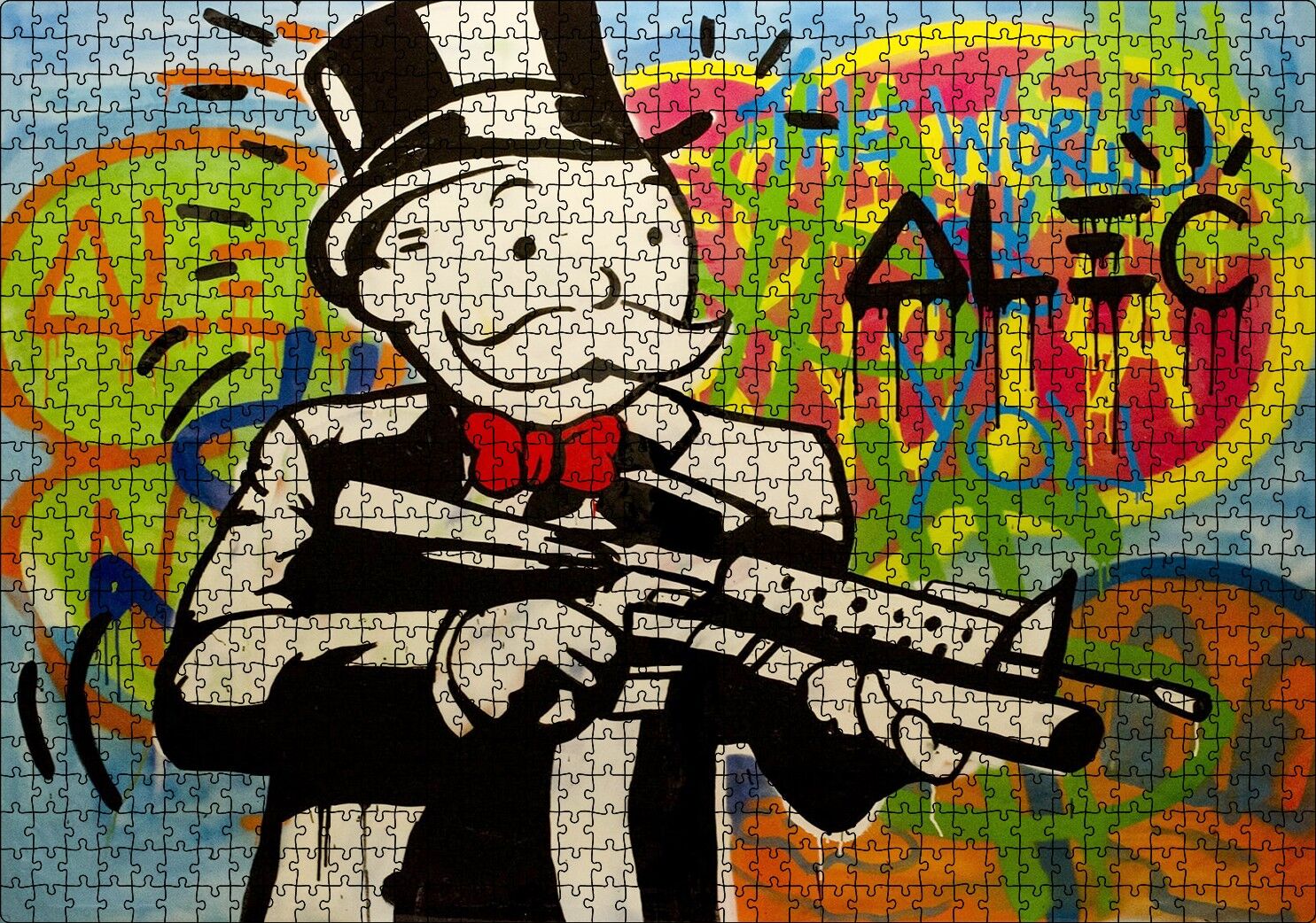 Monopoly Savaşları Puzzle Yapboz MDF Ahşap 1000 Parça 49 cm X 68 cm