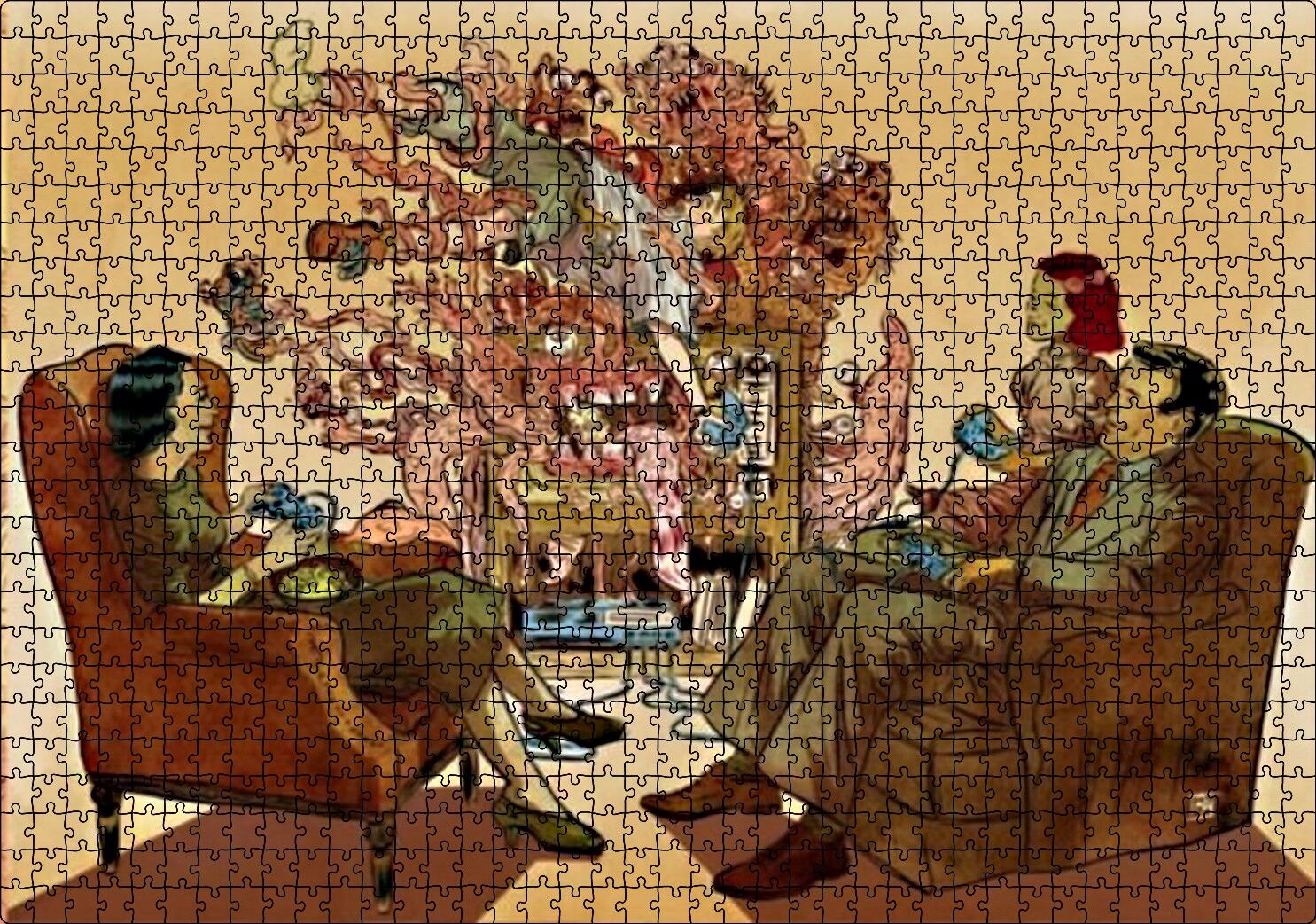 Oyun Konsolunun Hayatımıza Soktukları Puzzle Yapboz MDF Ahşap 1000 Parça 49 cm X 68 cm