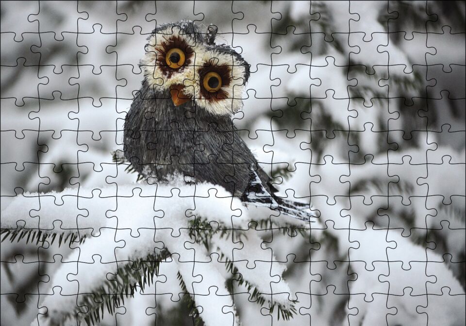 Karda Baykuş Puzzle Yapboz MDF Ahşap 120 Parça 24 cm X 34 cm