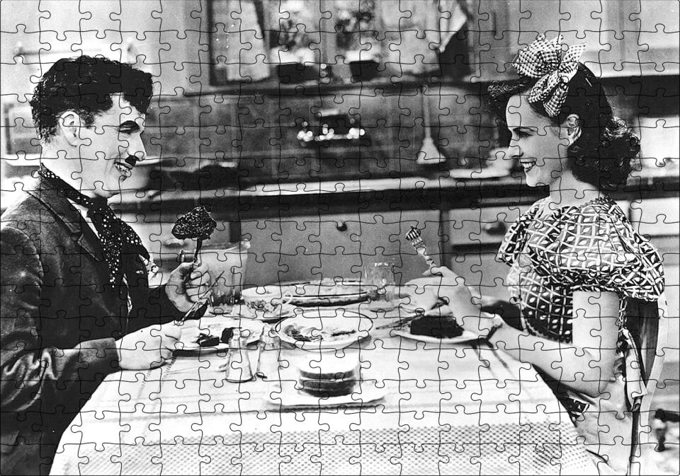 Chaplin ve Goddard Modern Zamanlarda Puzzle Yapboz MDF Ahşap 255 Parça 34 cm X 49 cm