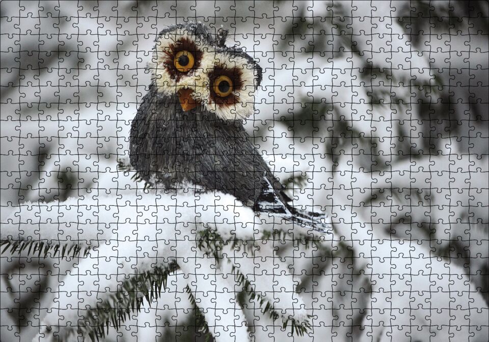 Karda Baykuş Puzzle Yapboz MDF Ahşap 500 Parça 49 cm X 68 cm