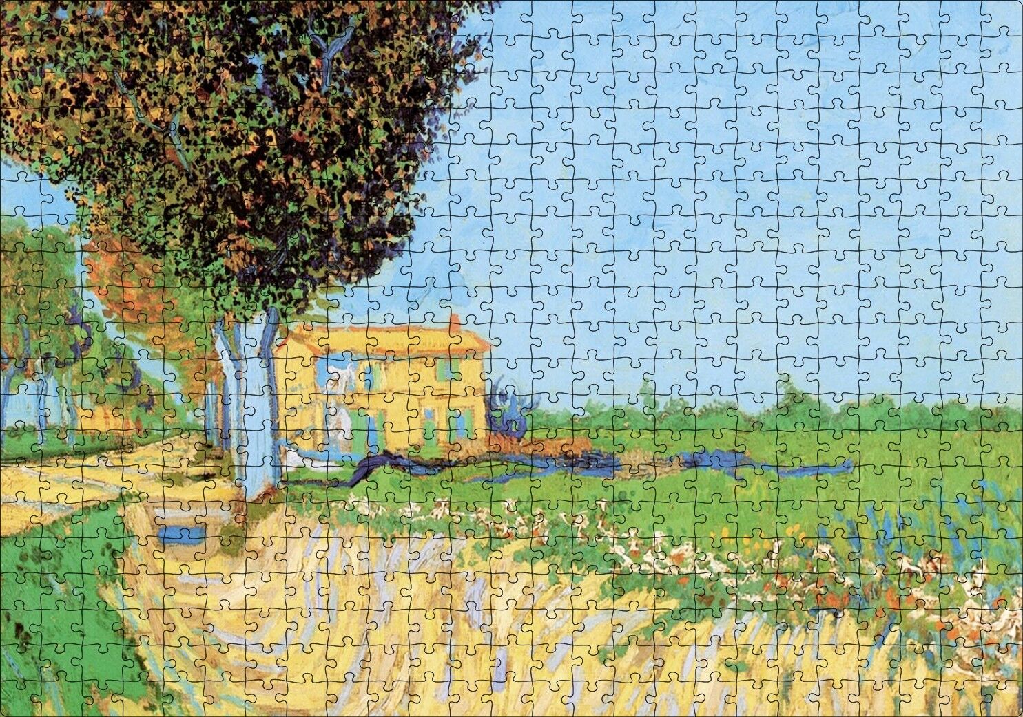 Vincent Van Gogh Lane Near Arles Puzzle Yapboz MDF Ahşap 500 Parça 49 cm X 68 cm