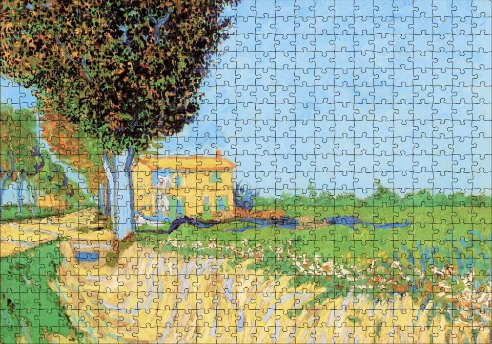 Vincent Van Gogh Lane Near Arles Puzzle Yapboz MDF Ahşap 500 Parça 49 cm X 68 cm