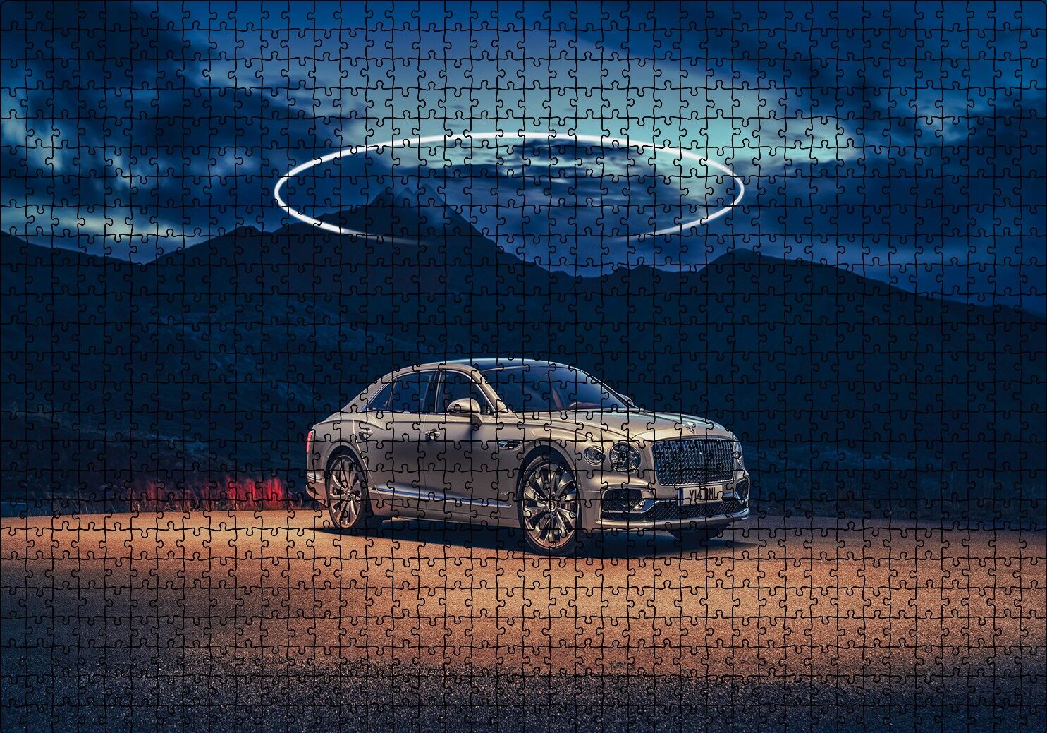 Bentley ve Karanlık Dağlar Puzzle Yapboz MDF Ahşap 1000 Parça 49 cm X 68 cm