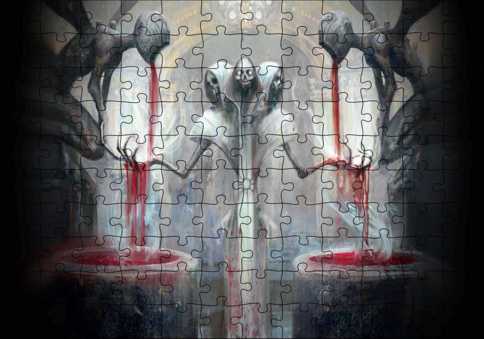 Güneş Tanrısının Kanı Derin Rüya Görseli Puzzle Yapboz MDF Ahşap 120 Parça 24 cm X 34 cm