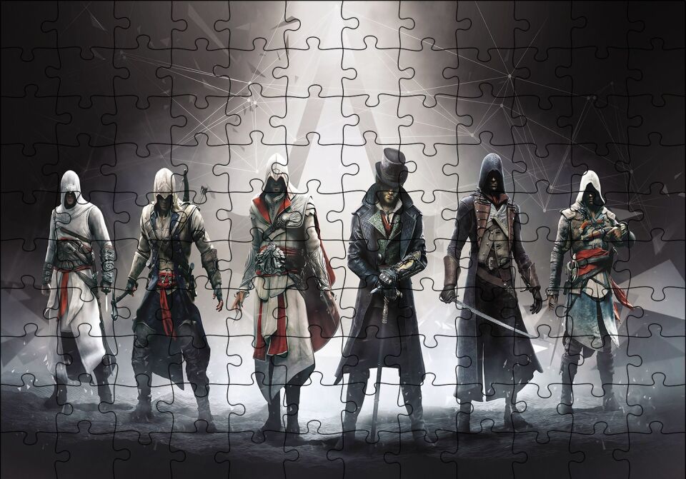 Assassin Creed Puzzle Yapboz MDF Ahşap 120 Parça 24 cm X 34 cm
