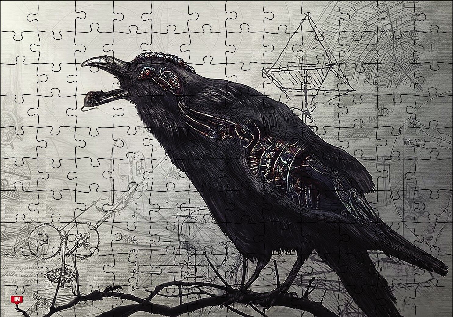 Karga Elektronik Tasarım Puzzle Yapboz MDF Ahşap 120 Parça 24 cm X 34 cm