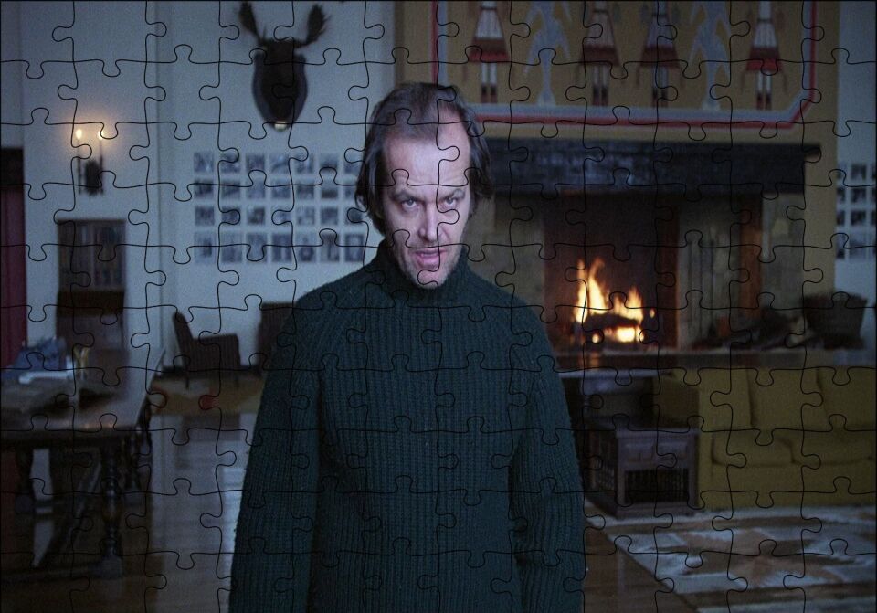 The Shining Jack Nicholson Artwork Puzzle Yapboz MDF Ahşap 120 Parça 24 cm X 34 cm