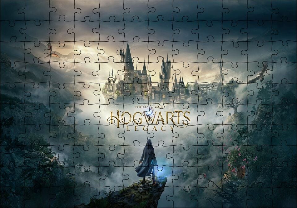 2021 Harry Potter Oyunu Görseli Puzzle Yapboz MDF Ahşap 120 Parça 24 cm X 34 cm