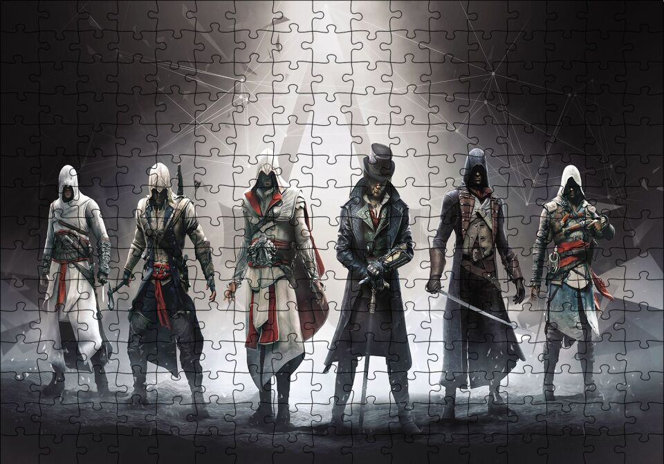 Assassin Creed Puzzle Yapboz MDF Ahşap 255 Parça 34 cm X 49 cm