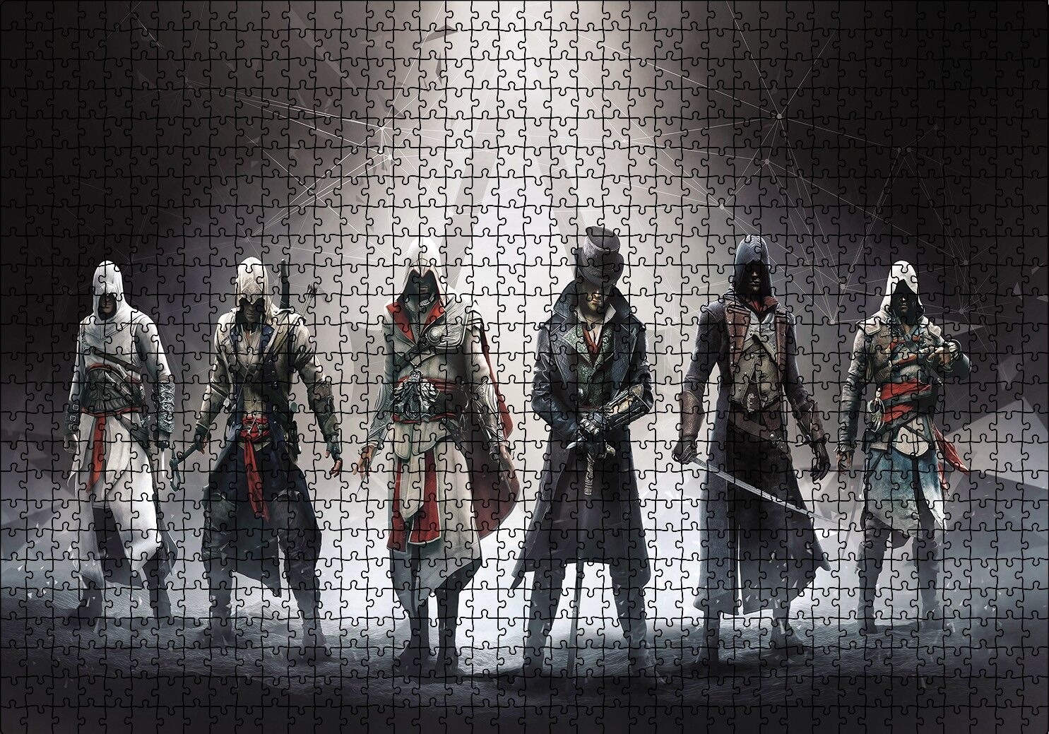 Assassin Creed Puzzle Yapboz MDF Ahşap 1000 Parça 49 cm X 68 cm