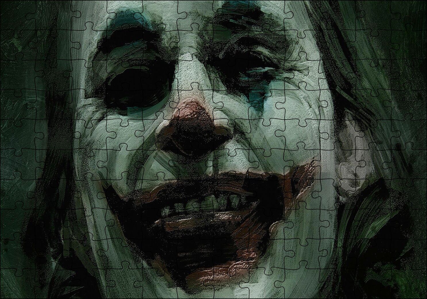 Joker Yağlıboya Çizim Fotoğraf Puzzle Yapboz MDF Ahşap