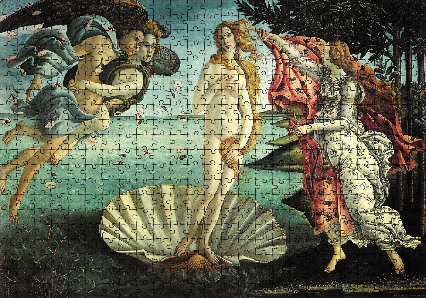 Venüs ün Yaratılışı Puzzle Yapboz MDF Ahşap 500 Parça 49 cm X 68 cm