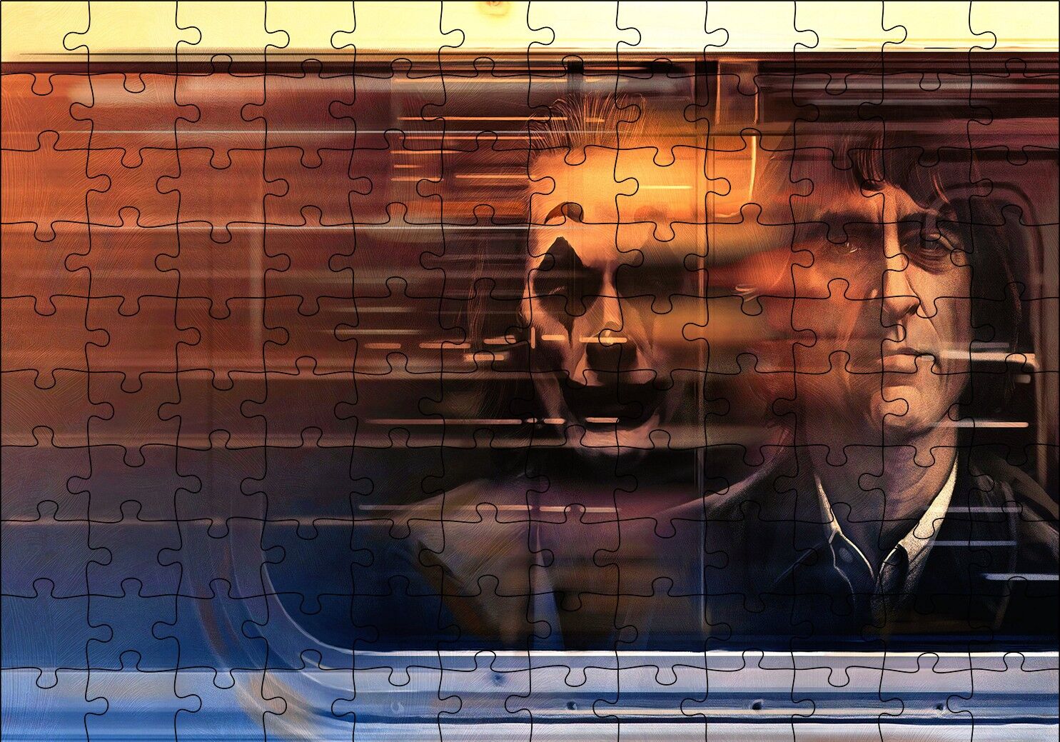 Arthur Fleck ve Joker Puzzle Yapboz MDF Ahşap