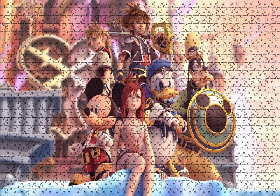 Çizgi Film Karakteri Puzzle Yapboz MDF Ahşap 1000 Parça 49 cm X 68 cm