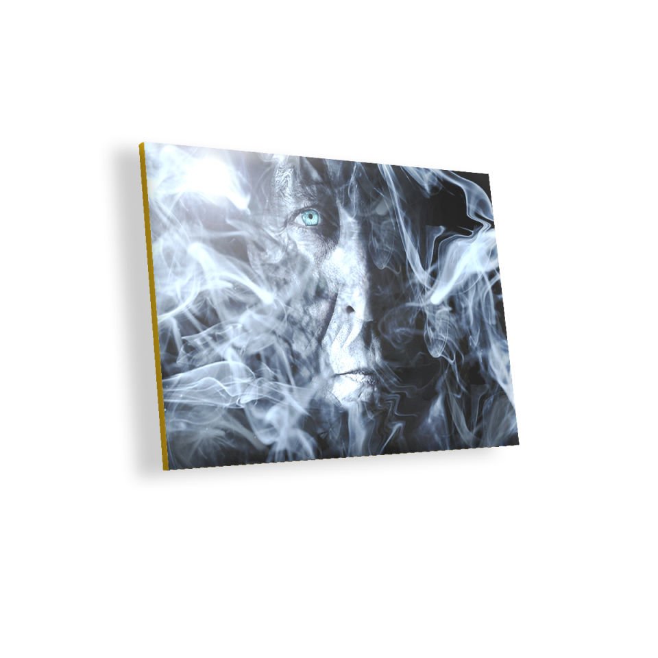 Adam Duman Sis MDF Akşap Duvar Tablo 35x50 cm