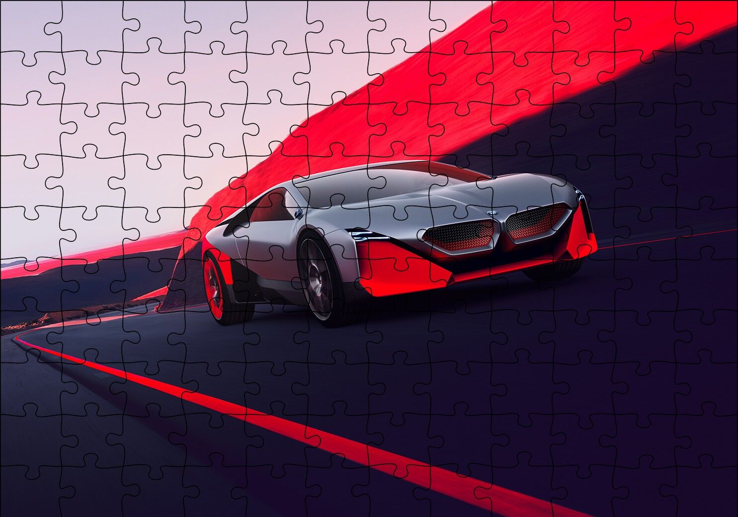 BMW Vision M Next Hybrid Car Puzzle Yapboz MDF Ahşap 120 Parça 24 cm X 34 cm