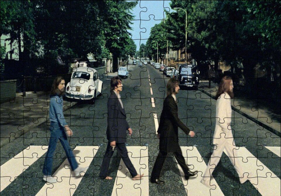 Geçidinde Puzzle Yapboz MDF Ahşap