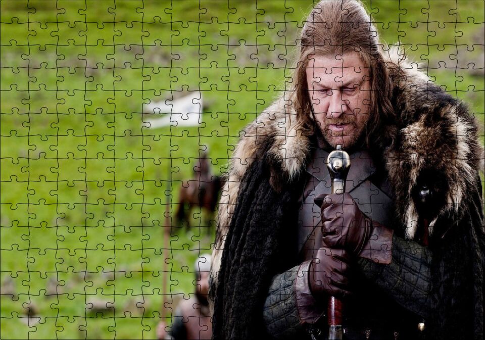 Yüzüklerin Efendisi Sean Fasulyesi Puzzle Yapboz MDF Ahşap 255 Parça 34 cm X 49 cm