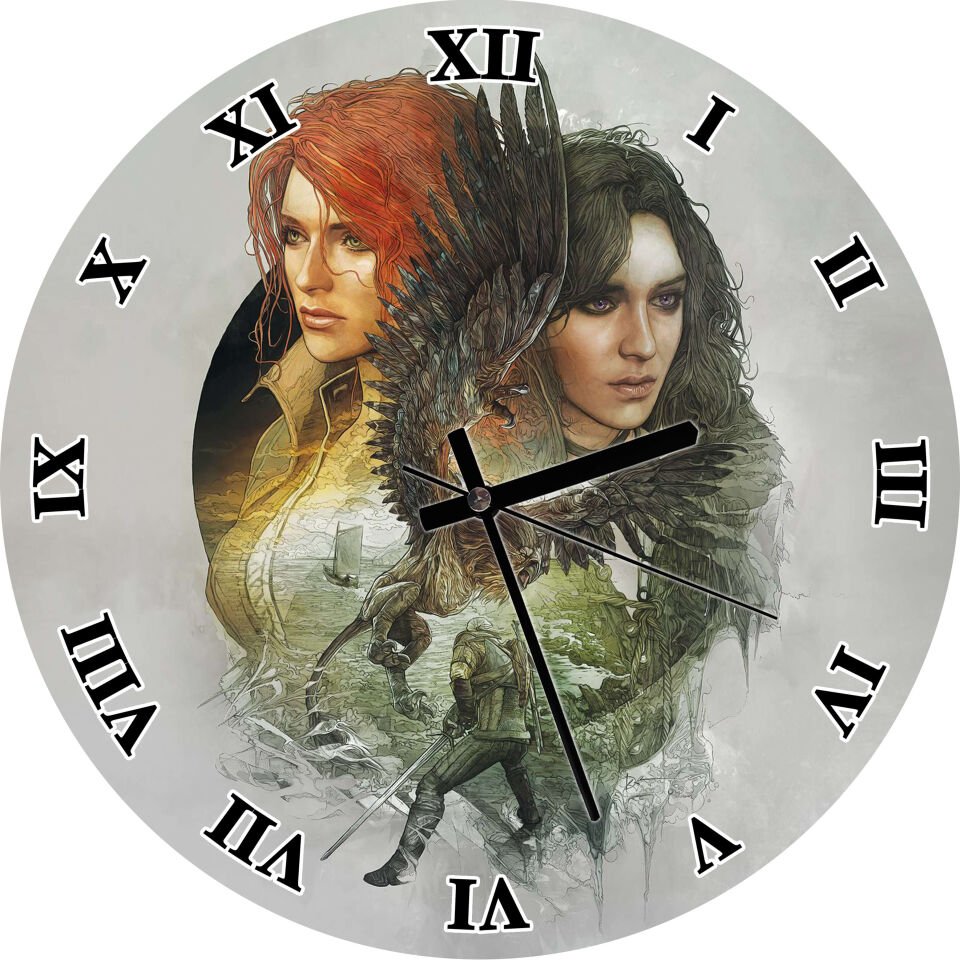 Witcher 3 Steelbook Mdf Ahşap Duvar Saati 30 cm Çap