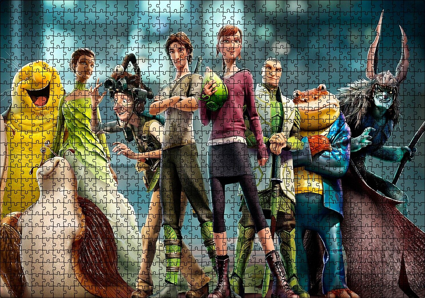 Doğal Kahramanlar Puzzle Yapboz MDF Ahşap 1000 Parça 49 cm X 68 cm
