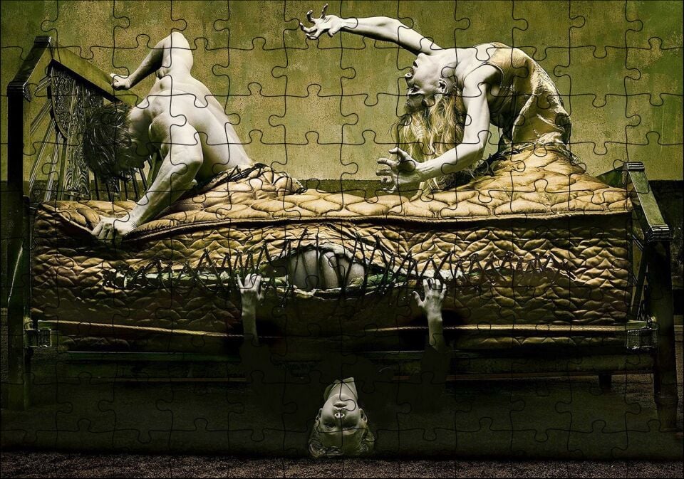 Amerikan Korku Hikayesine Giriş Görseli Puzzle Yapboz MDF Ahşap