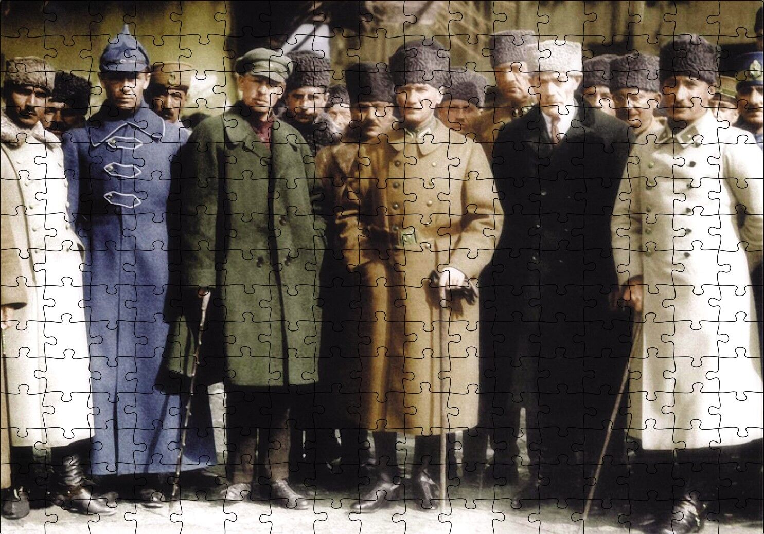 Mustafa Kemal Kurtuluş Savaşı Puzzle Yapboz MDF Ahşap 255 Parça 34 cm X 49 cm