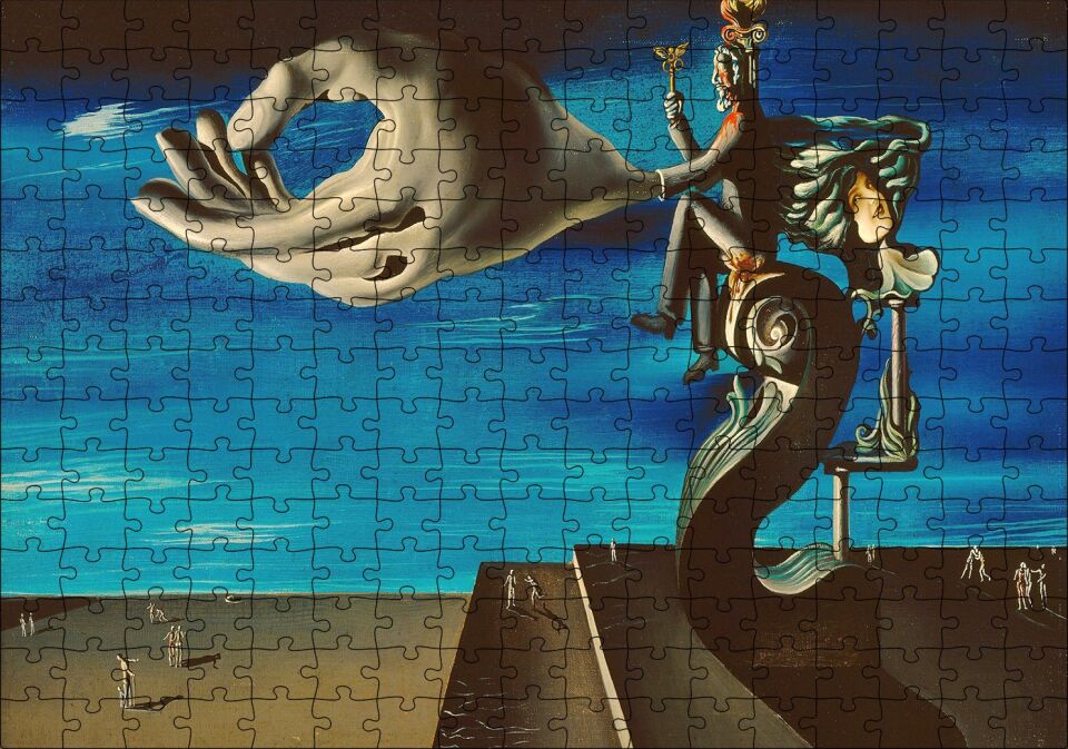Dali Salvador Sürrealizm Görseli Puzzle Yapboz MDF Ahşap 255 Parça 34 cm X 49 cm