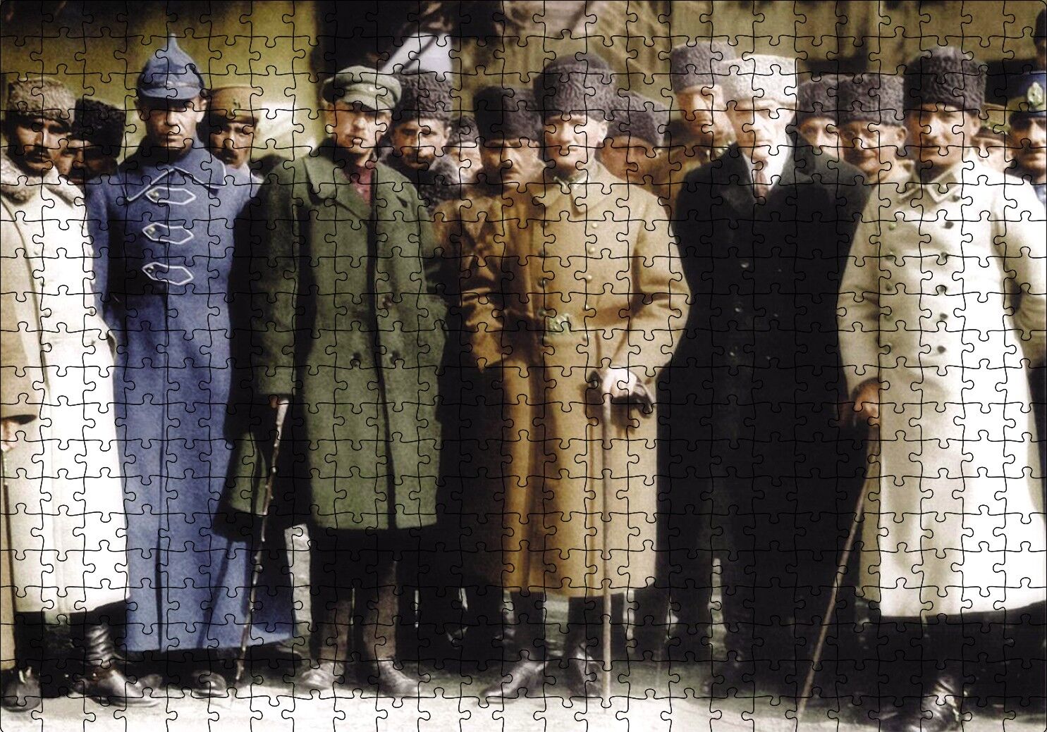 Mustafa Kemal Kurtuluş Savaşı Puzzle Yapboz MDF Ahşap 500 Parça 49 cm X 68 cm