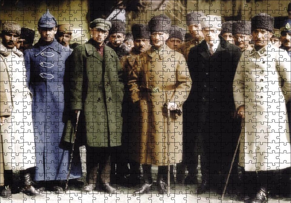 Mustafa Kemal Kurtuluş Savaşı Puzzle Yapboz MDF Ahşap 500 Parça 49 cm X 68 cm
