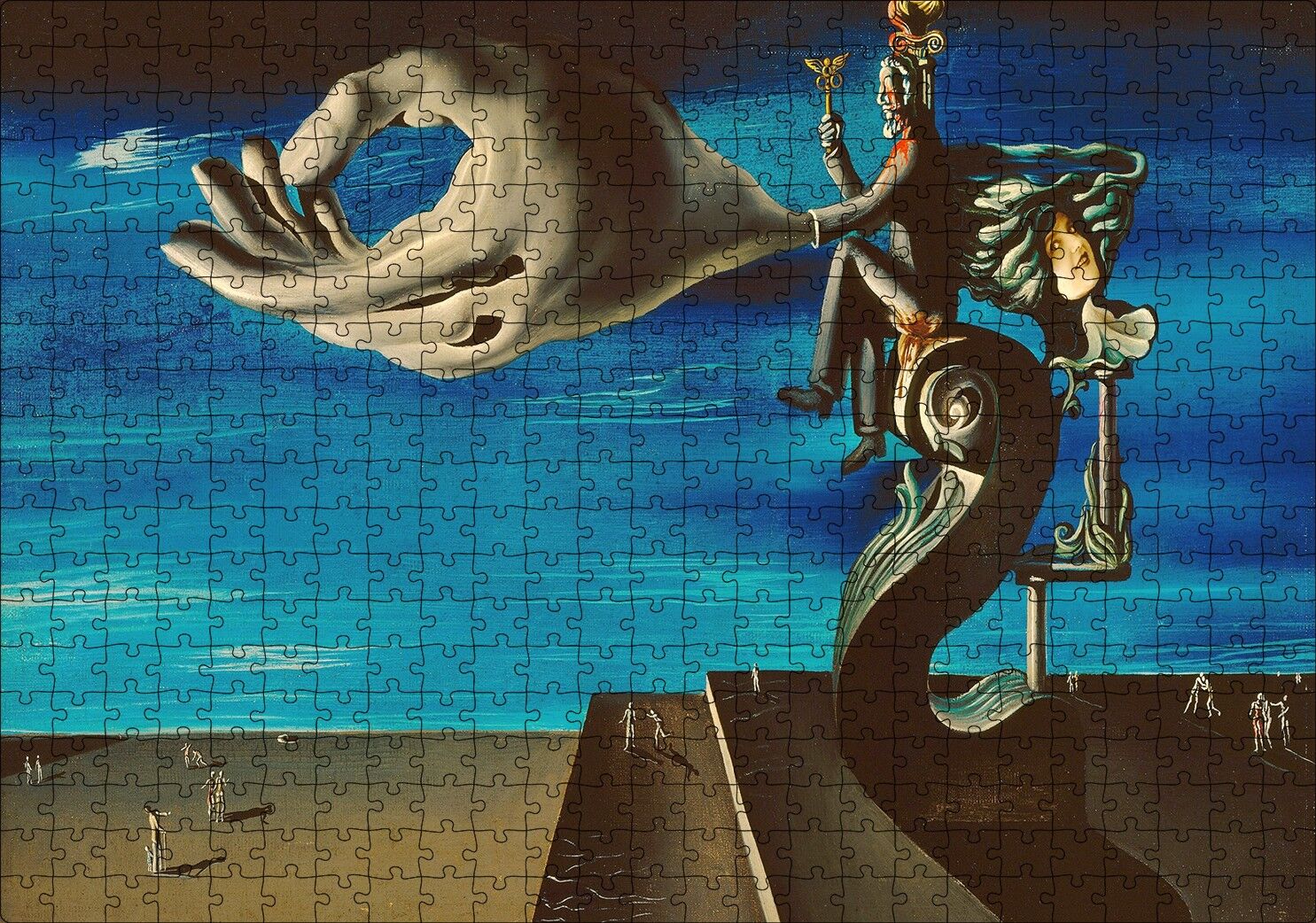 Dali Salvador Sürrealizm Görseli Puzzle Yapboz MDF Ahşap 500 Parça 49 cm X 68 cm